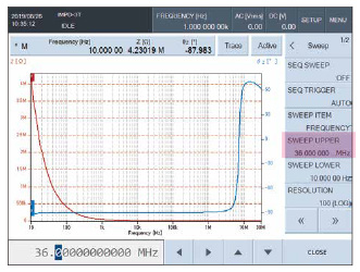 Frequency sweep